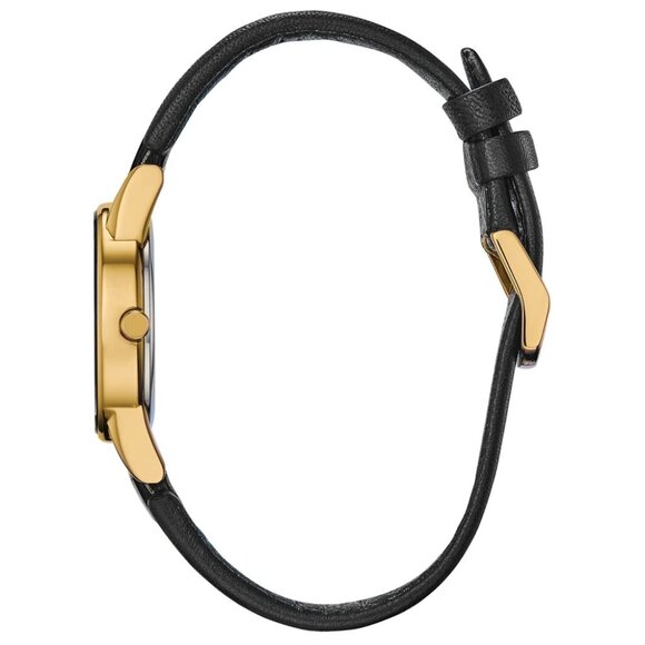 Citizen Women's Modern Calendar Eco-Drive Black Leather Watch 30 MM GA1052-04E - Picture 7 of 7